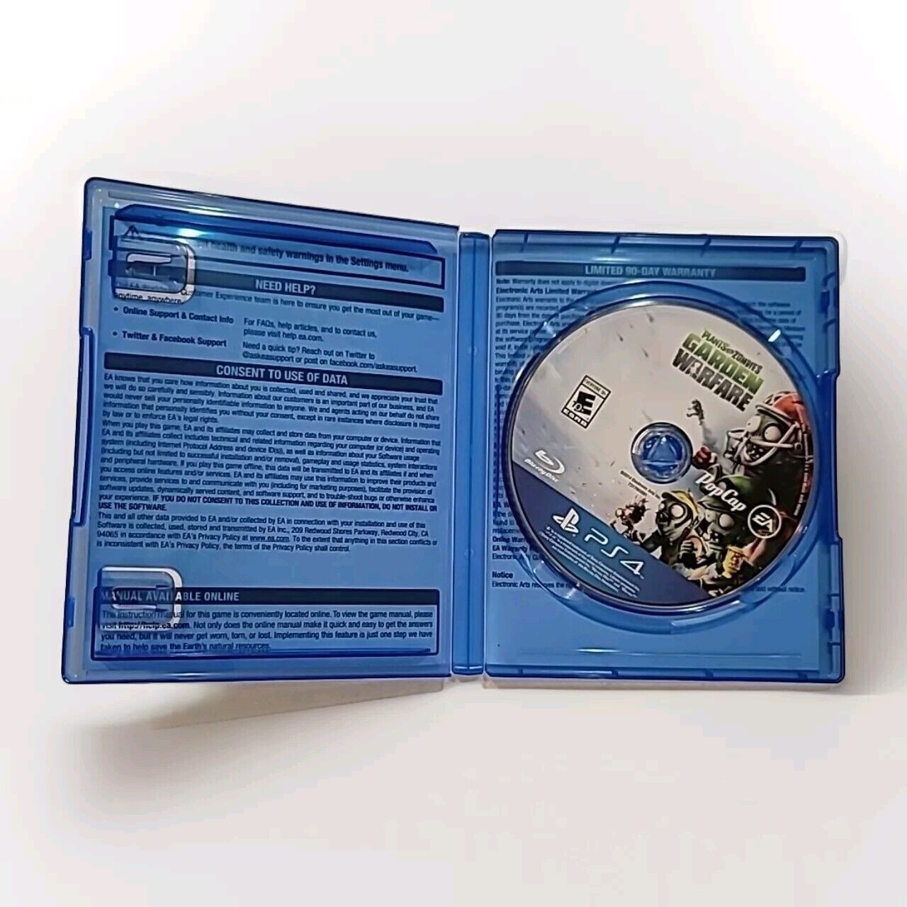 Plants vs. Zombies: Garden Warfare (Sony PlayStation 4, 2014) No Manual