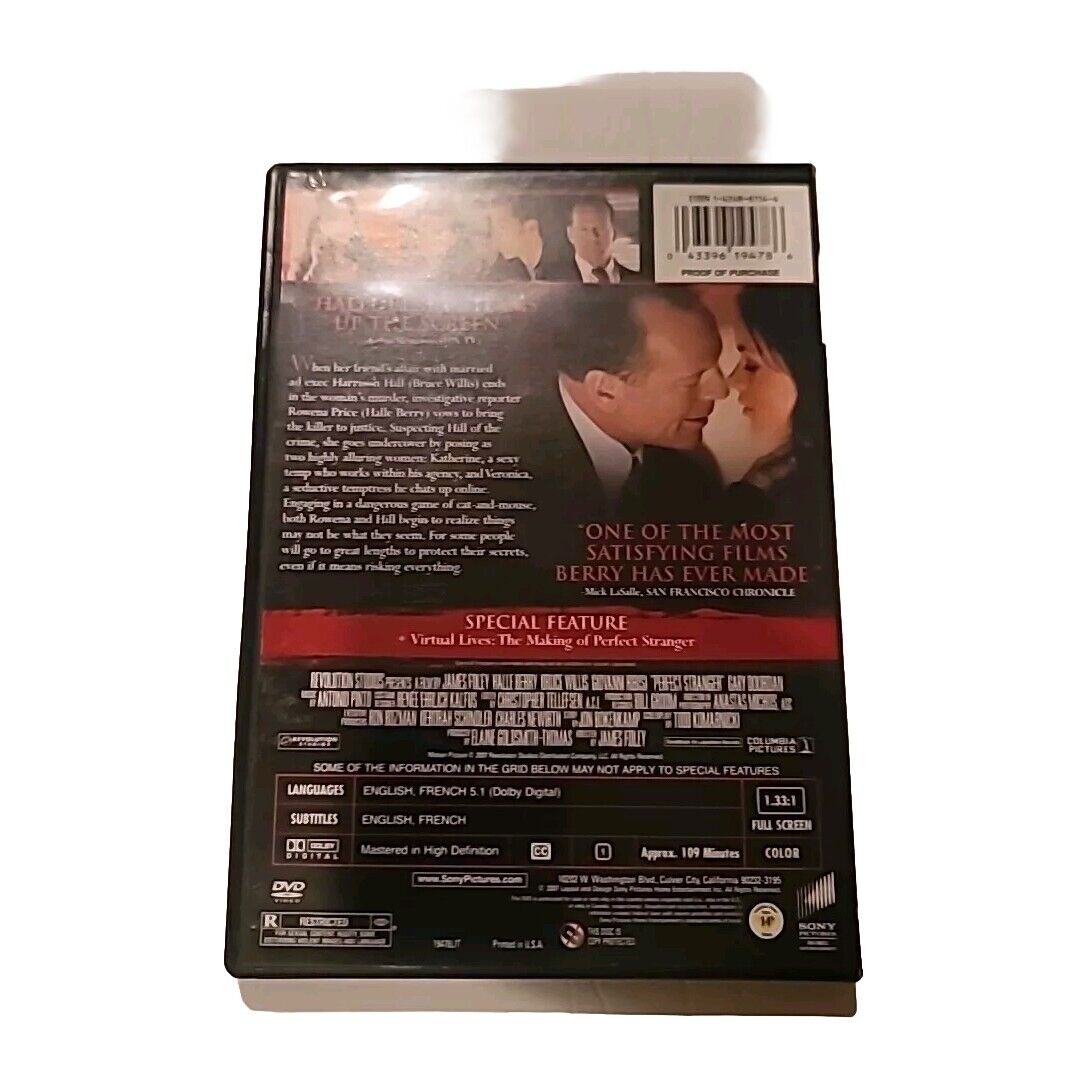 Perfect Stranger (Halle Berry) DVD Full Screen