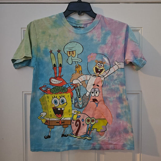 SpongeBob SquarePants Tie Dye T Shirt M Festival Hippy Nickelodeon 2020