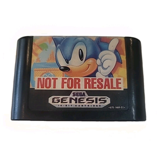 Sega Genesis Sonic the Hedgehog Cartridge Only Not For Resale Vintage Game
