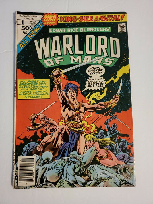 John Carter Warlord of Mars King Size Annual 1 VF+ 8.5 Bronze Age 