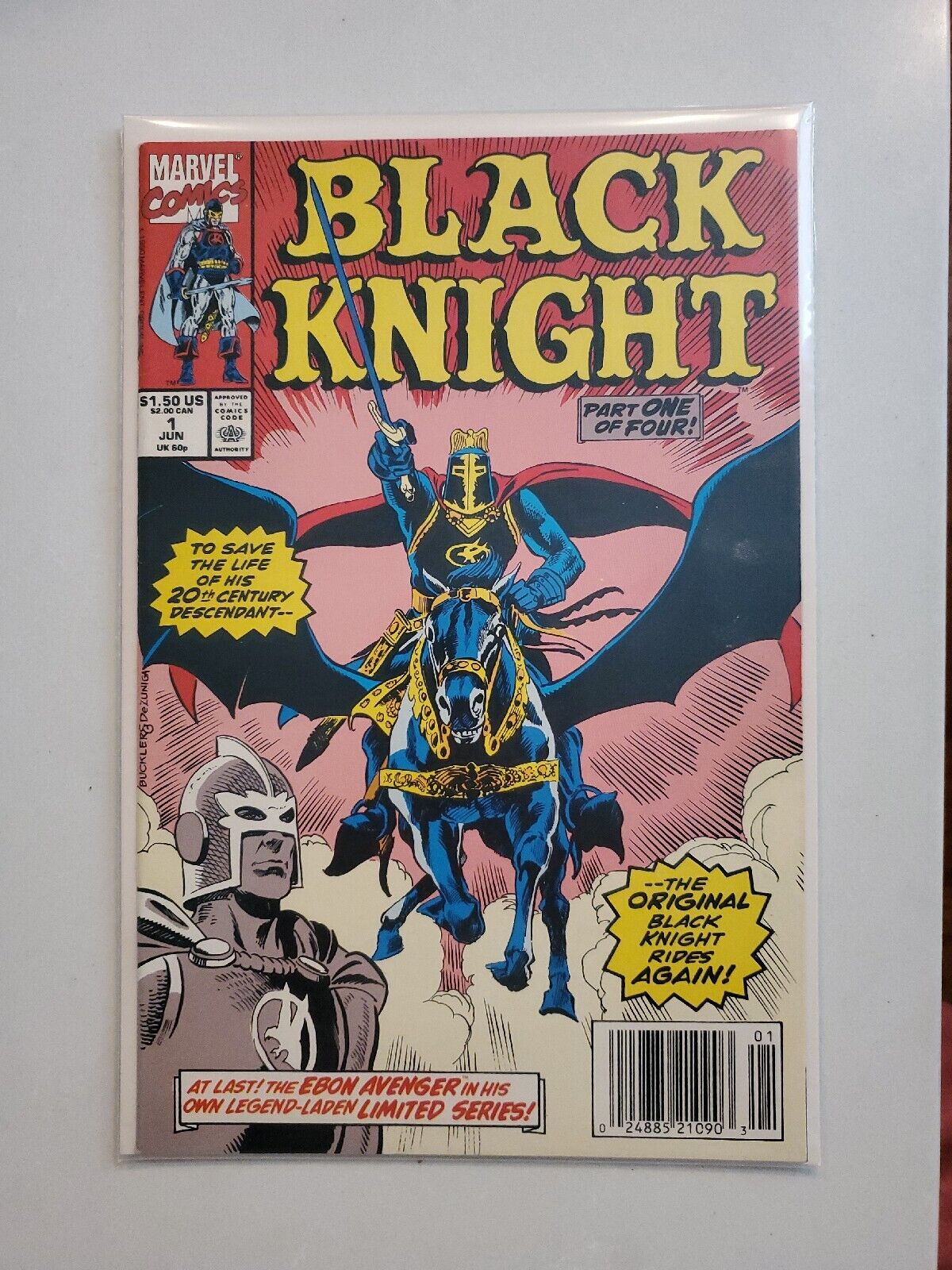 BLACK KNIGHT #1 and #2 (VFNM) 1ST SOLO SERIES, COPPER AGE MARVEL, THE AVENGERS