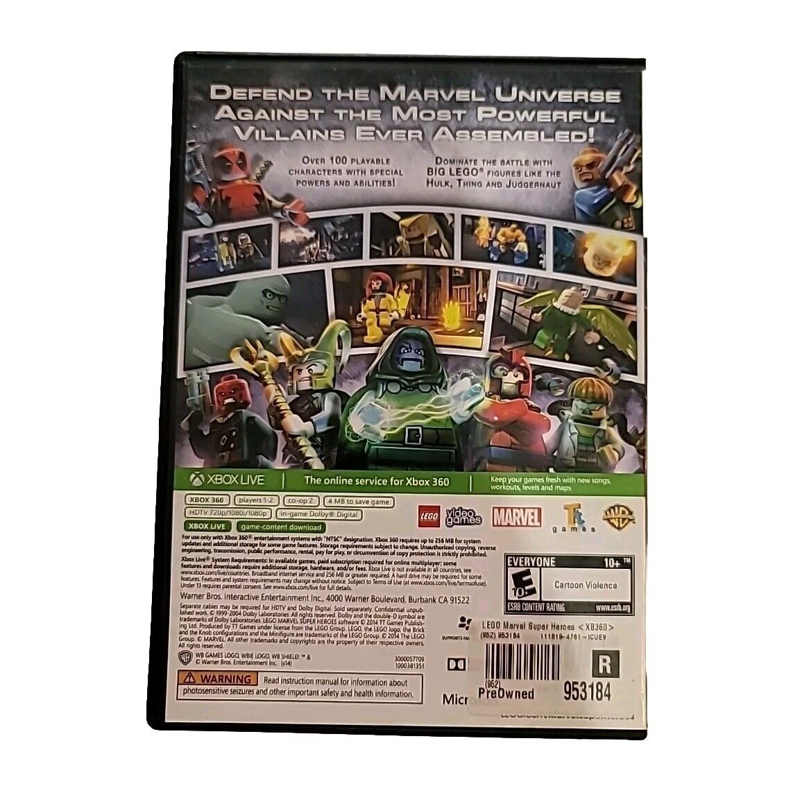 CIB (Tested) LEGO Marvel Super Heroes - Microsoft Xbox 360