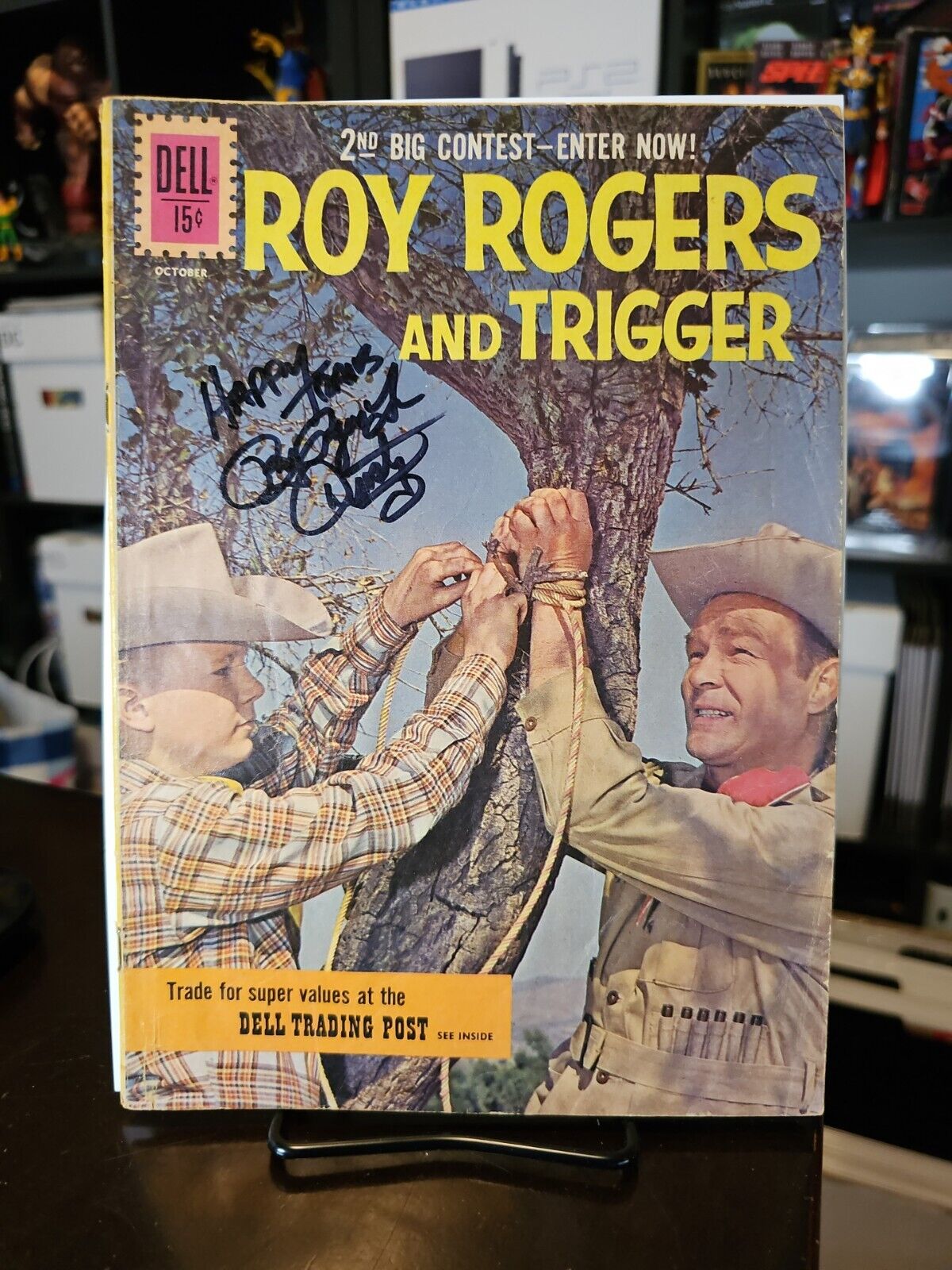 Dell Comic Book Roy Rogers And Trigger #145 1961 Signed By ROY "DUSTY" ROGERS JR