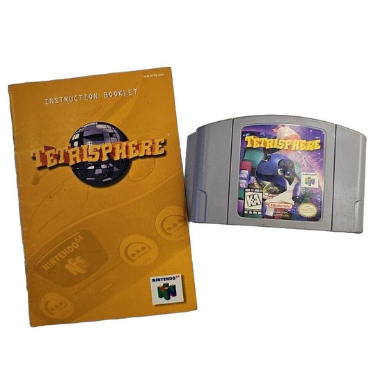 Tetrisphere Nintendo 64 1996 N64 Authentic Cartridge Manual & Clear Case