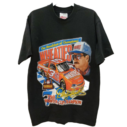 1997 NASCAR Dale Earnhardt Wheaties Winston Cup Champ Double Sided Tshirt L