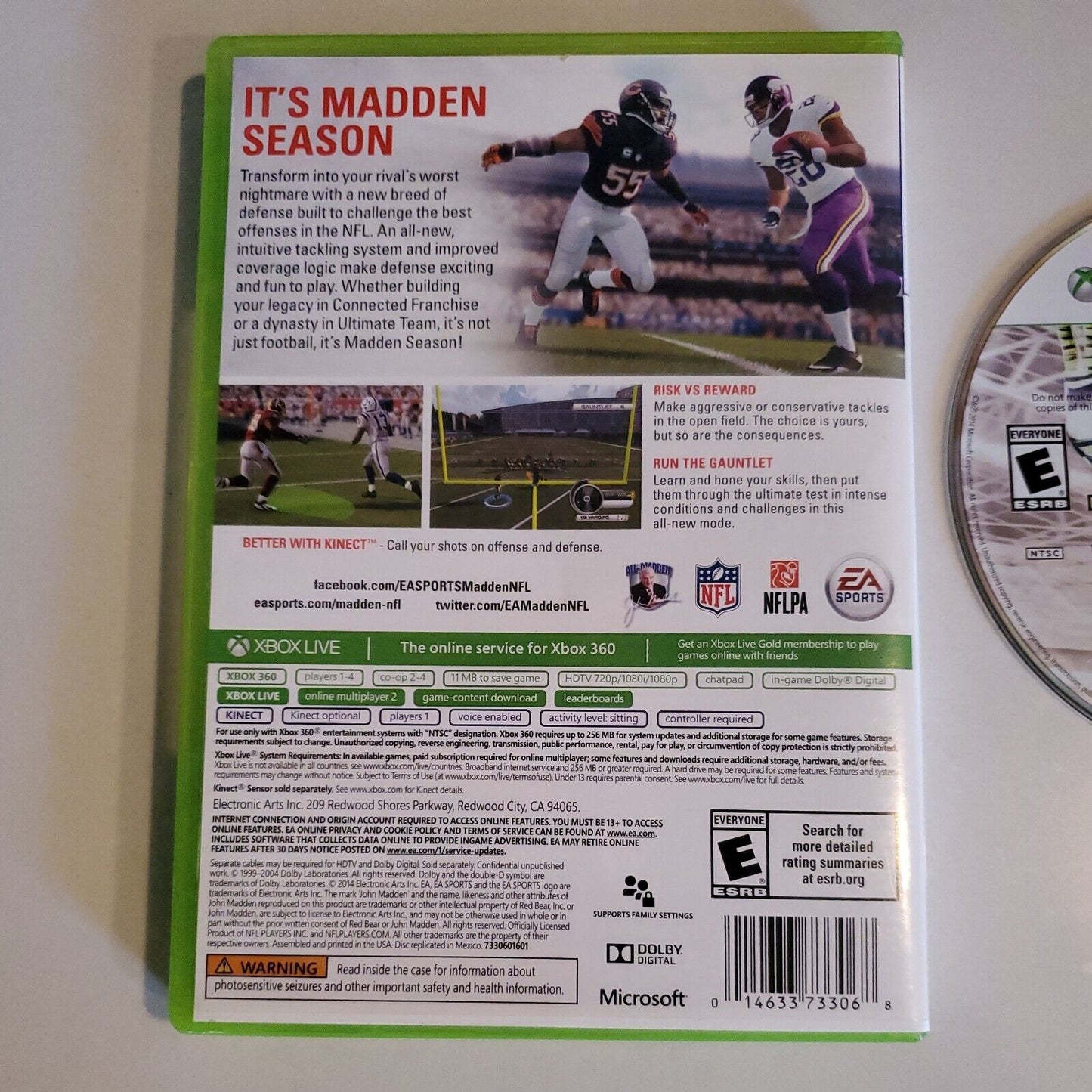 Madden NFL 15 (Microsoft Xbox 360, 2014) (FAST SHIPPING) SB2