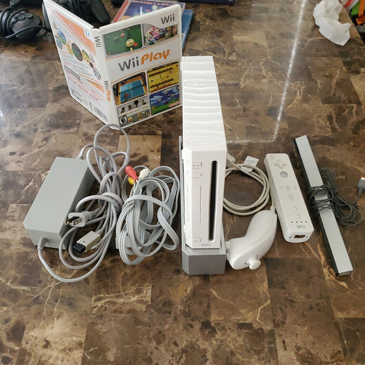 Nintendo Wii Console - TESTED with Accessories & Wii Play