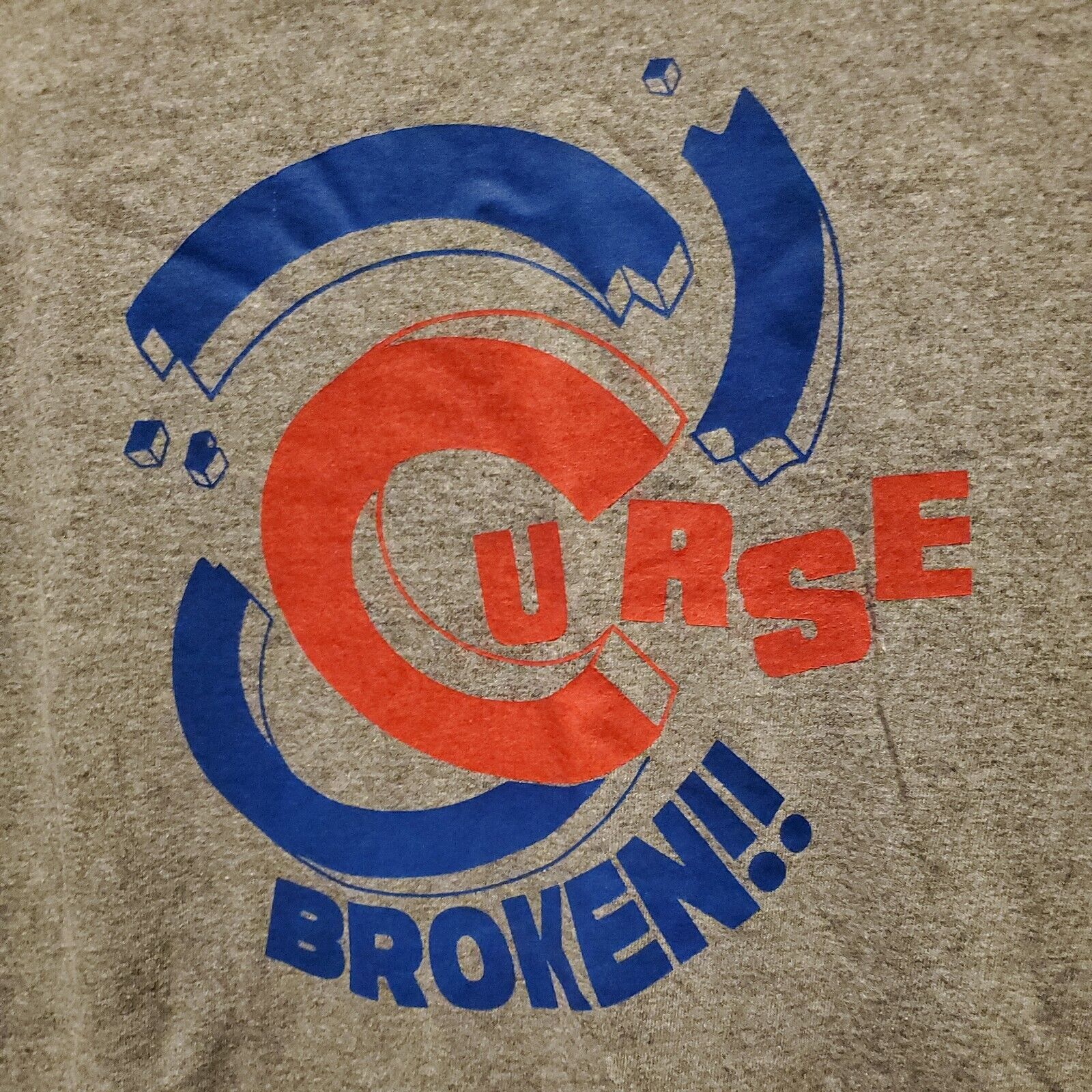 Chicago Cubs World Series 2016 Champs The Curse Is Broken T Shirt L