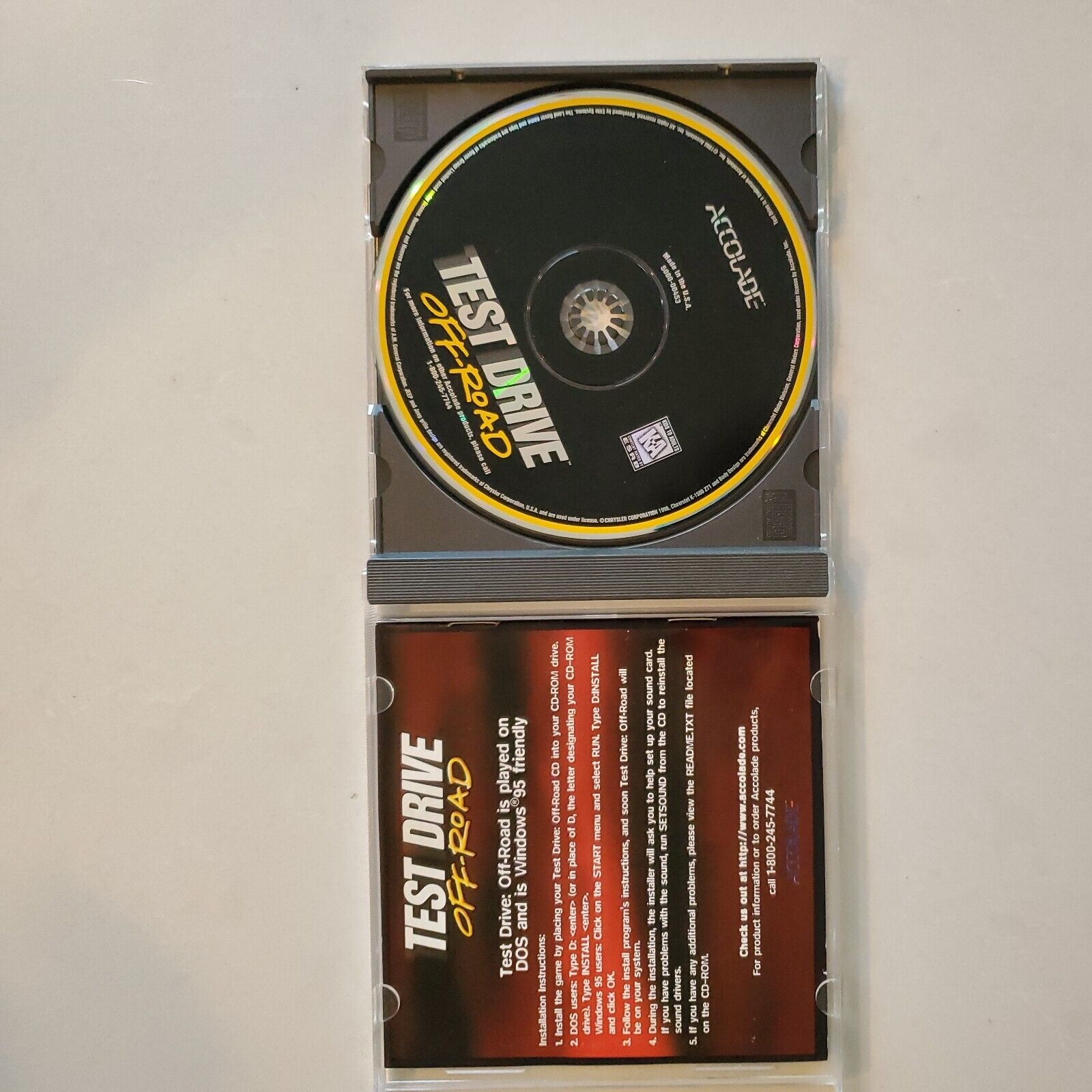 Test Drive Off-Road PC CD-Rom Racing Computer Game 1996 Accolade Complete