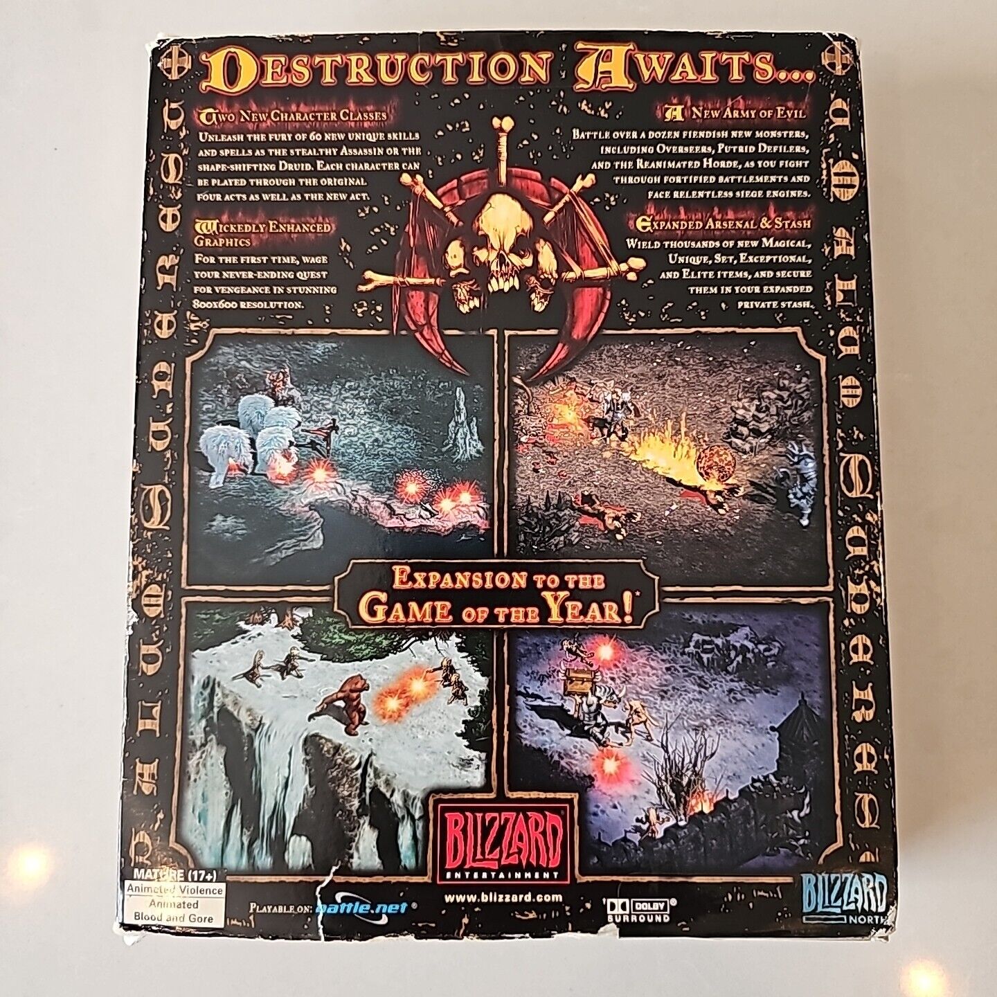 Diablo II Expansion Set: Lord of Destruction (Windows/Mac, 2001) CIB Big Box