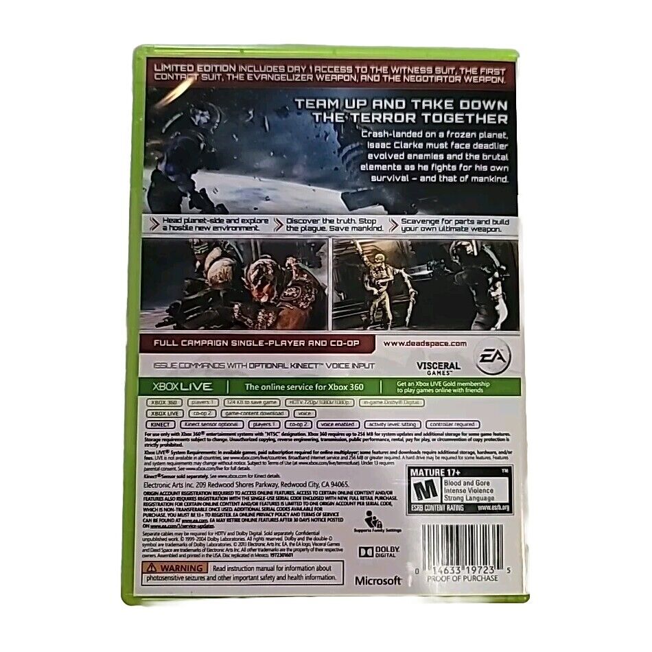 Dead Space 3 Xbox 360 Limited Edition - Complete CIB