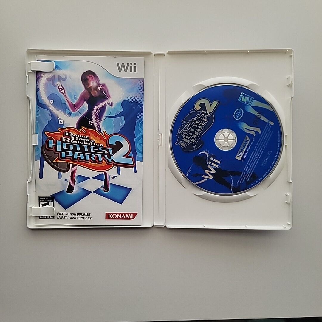 Dance Dance Revolution: Hottest Party 2 (Nintendo Wii, 2008) Case DISC Manual