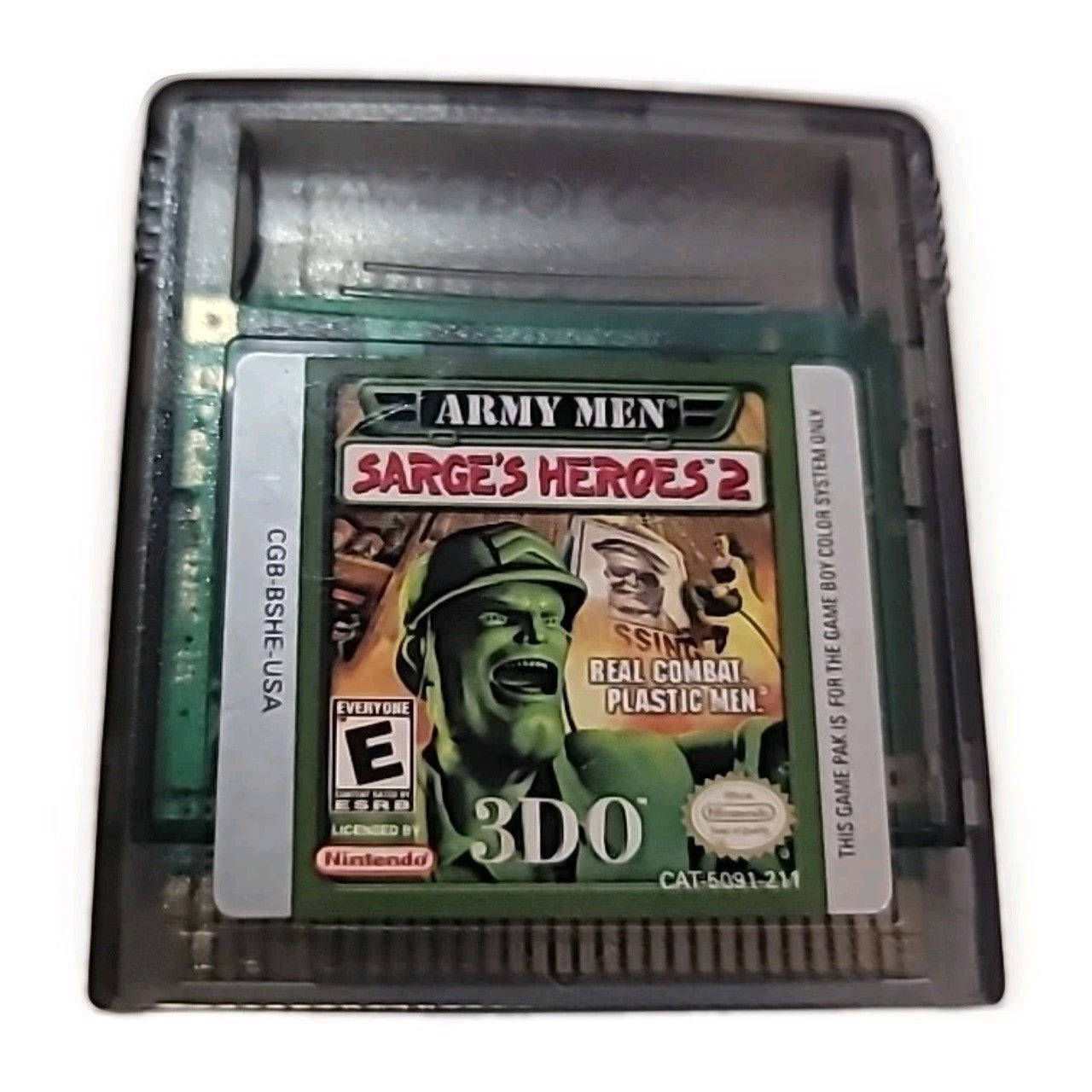 Army Men Sarges Heroes 2 Nintendo GameBoy Color TESTED WORKING NICE LABEL!!