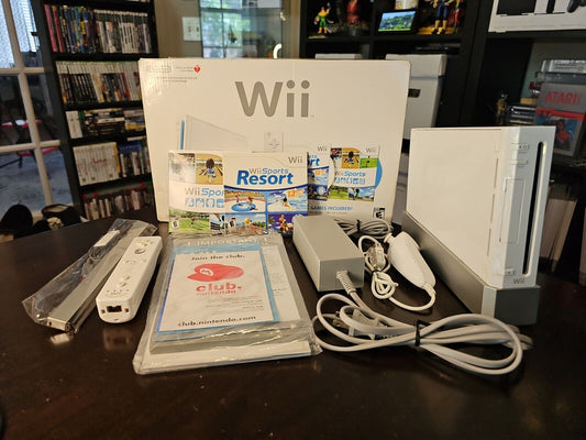 Nintendo Wii Sports & Resort White Console System In Box Clean & TESTED