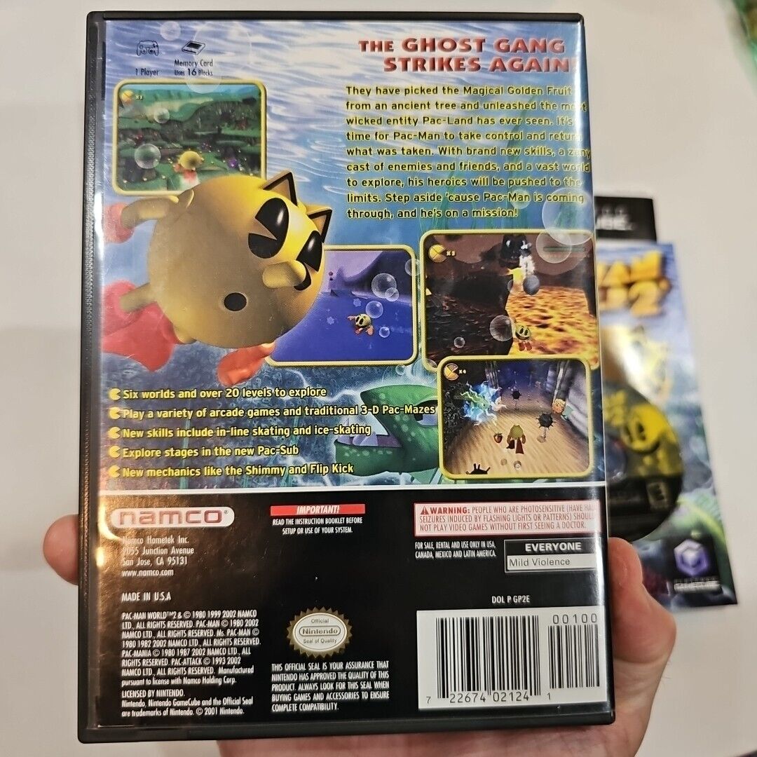 Pac-Man World 2 (Nintendo GameCube) TESTED CIB With Inserts!