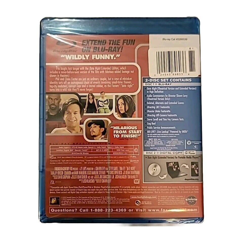 Date Night { Factory Sealed} (Blu-Ray + Digital Copy)