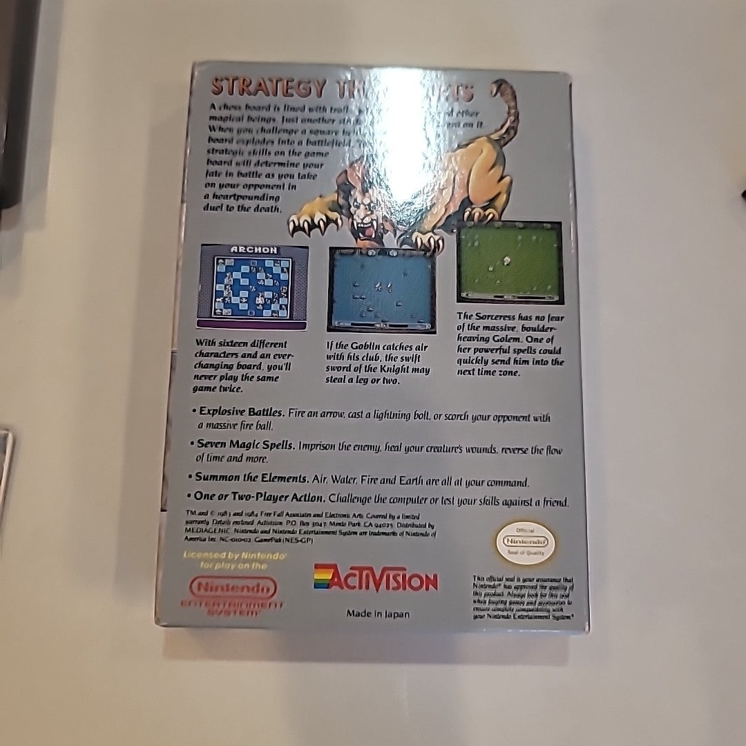 Archon (Nintendo Entertainment System, 1989) Complete (No Poster) 