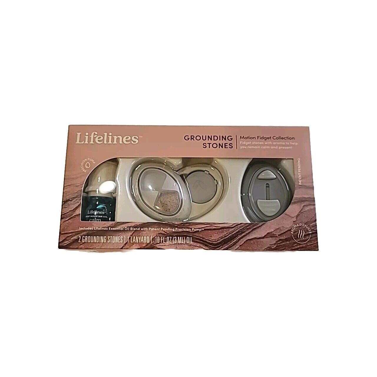 Lifelines Essential Oil Grounding Stones Motion Fidget Collection 