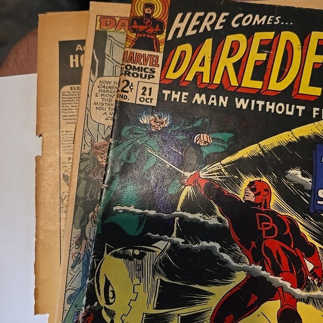 DAREDEVIL # 21  OCT. 1966, THE OWL!  STAN LEE AND GENE COLAN! READER COND.