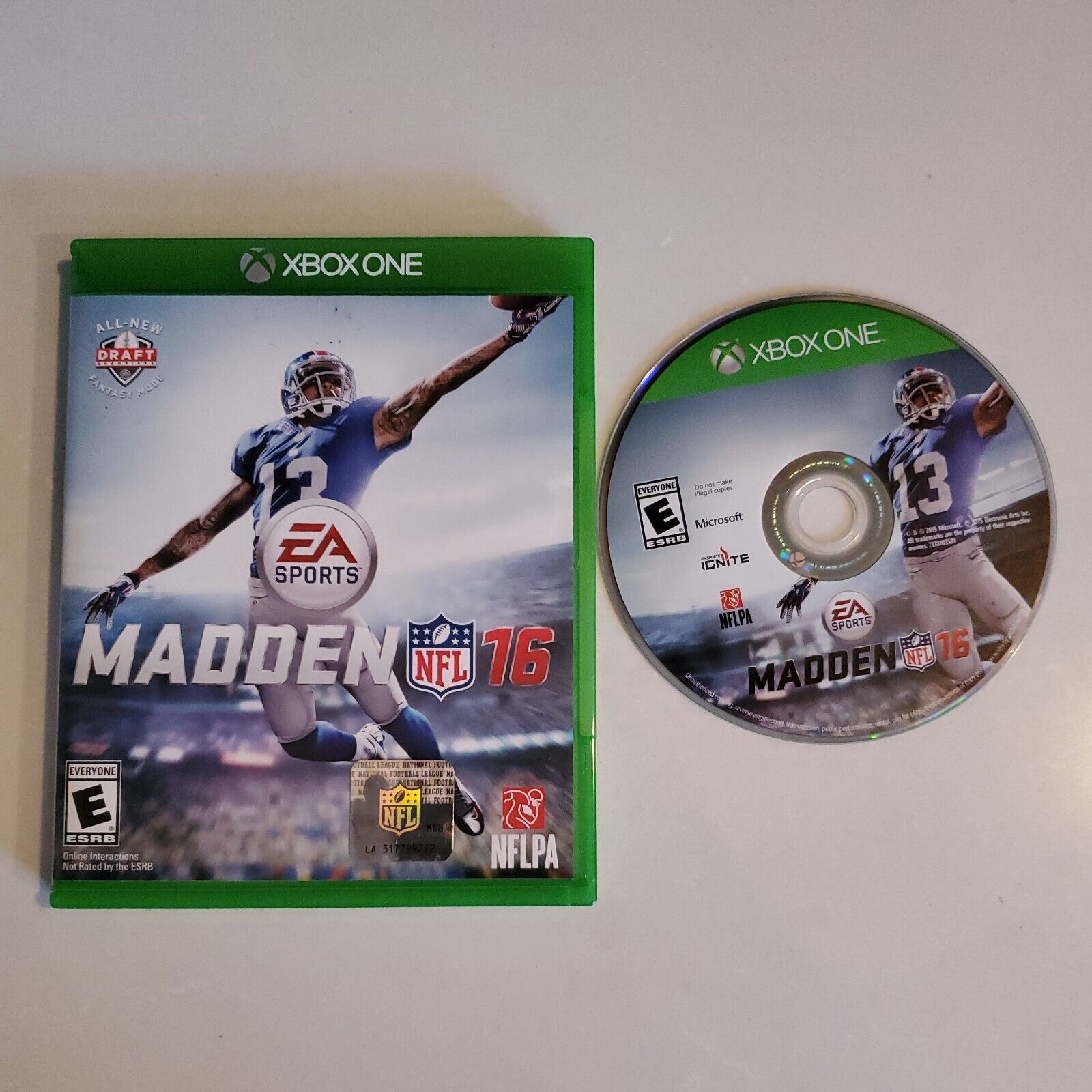 Madden NFL 16 (Microsoft Xbox One, 2015) No Manual SB2