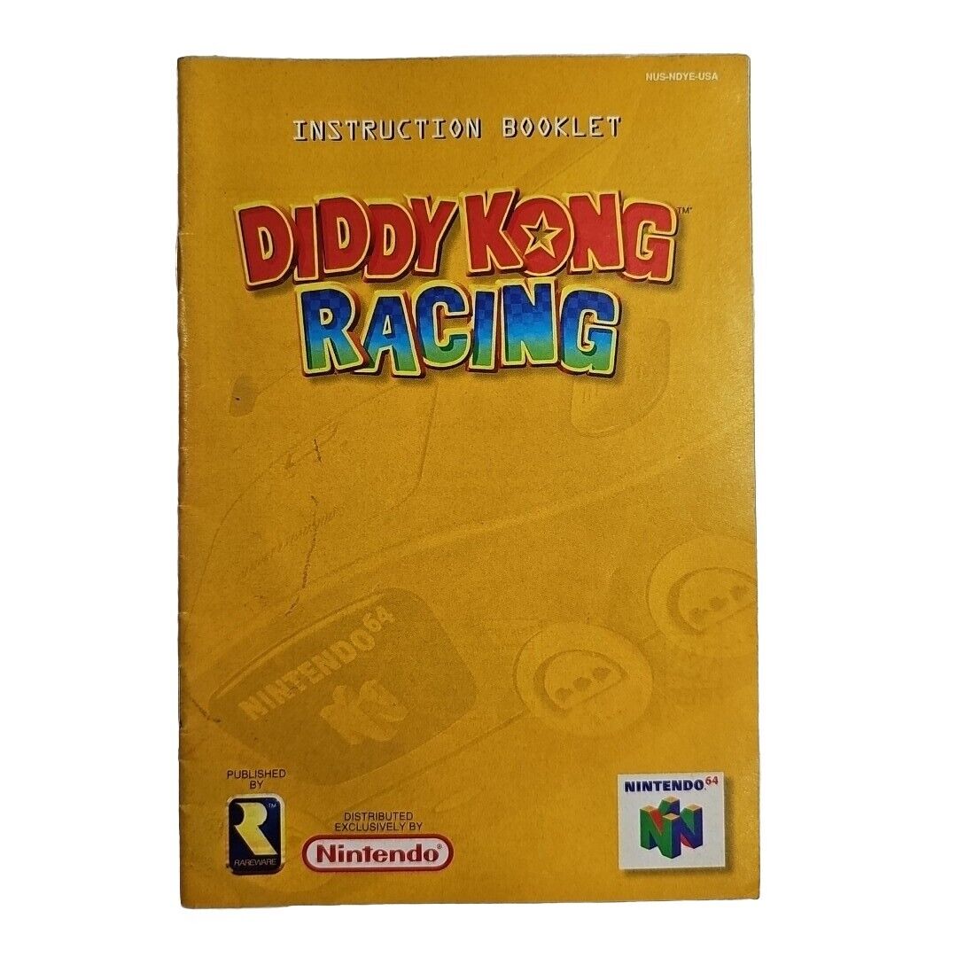 Diddy Kong Racing (Nintendo 64, 1997) Cleaned / Tested / Authentic N64 W/ Manual