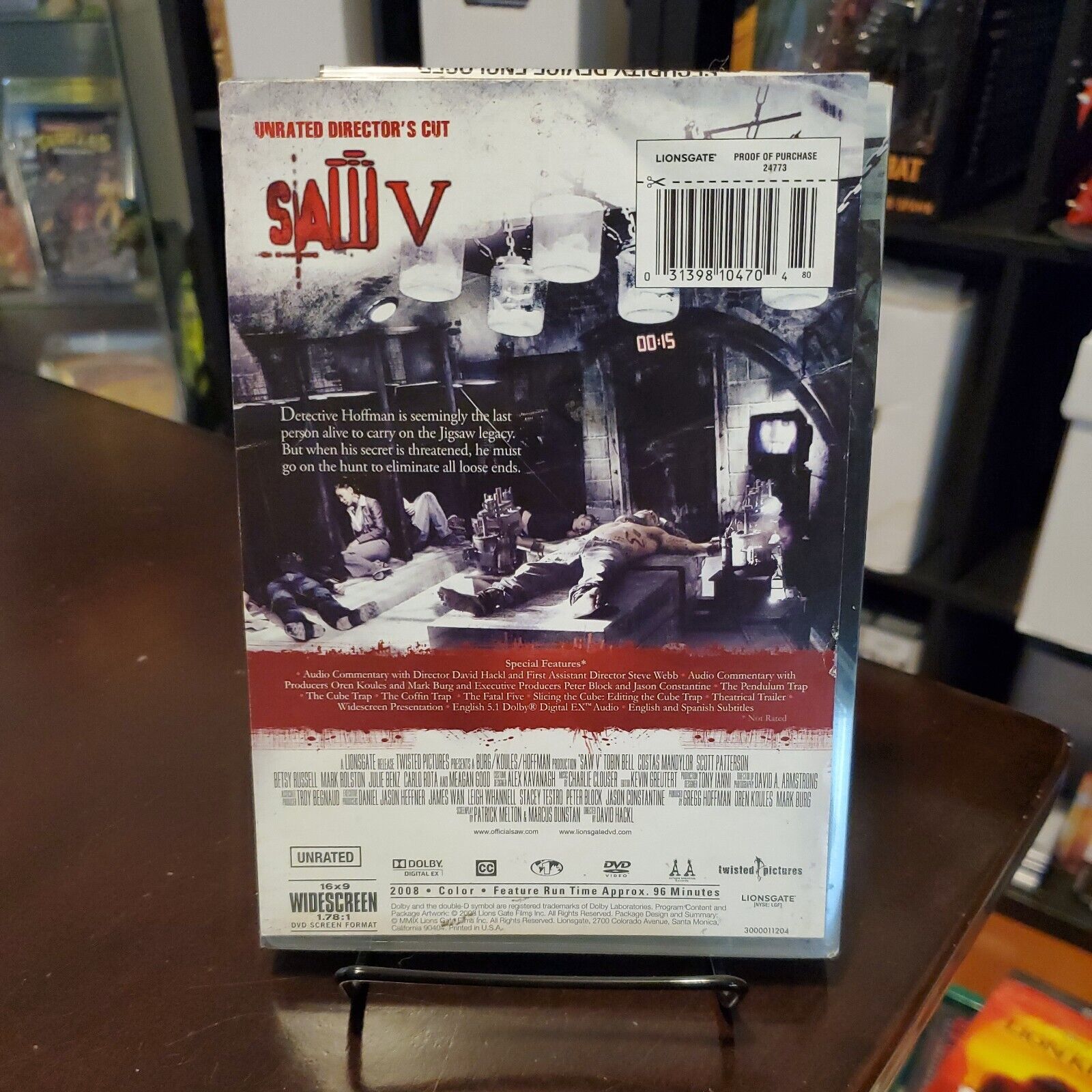 Saw V (DVD, 2009, Widescreen Version; Unrated Director's Cut)