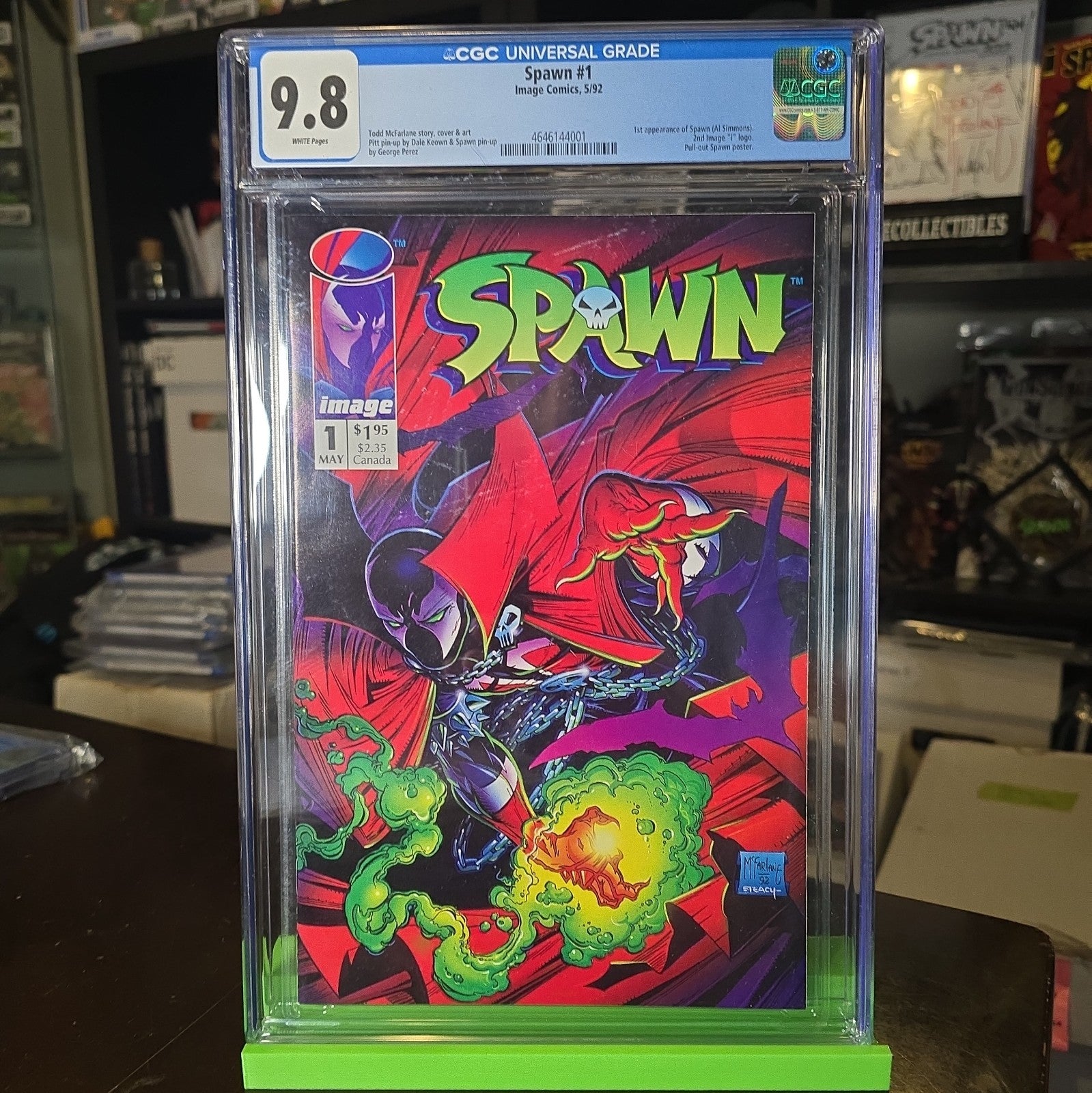 Spawn 1 CGC 9.8 Image 1992 WHITE pgs NM MINT Todd McFarlane Cover 1st Appearance