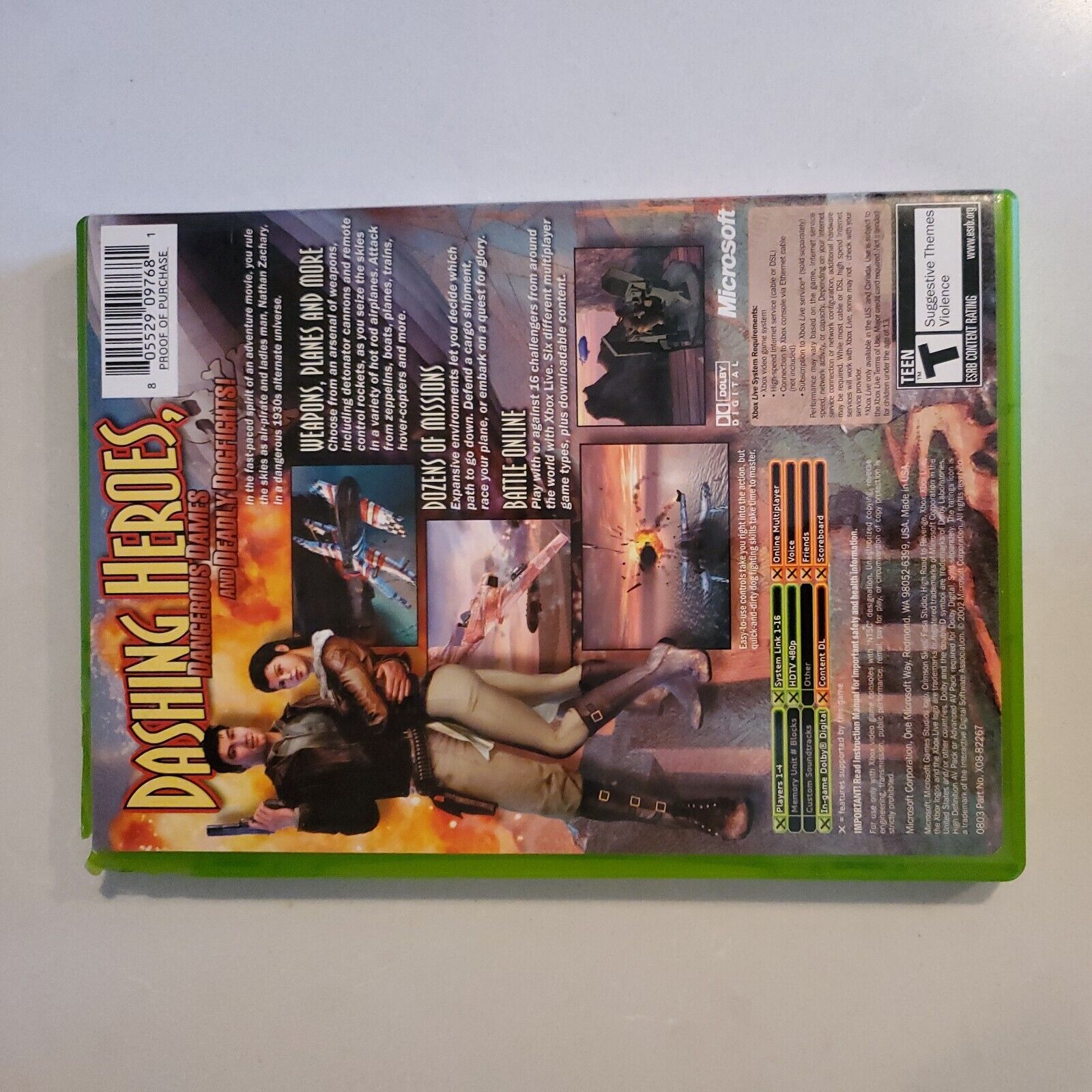 Xbox Crimson Skies High Road To Revenge Complete CIB SB2