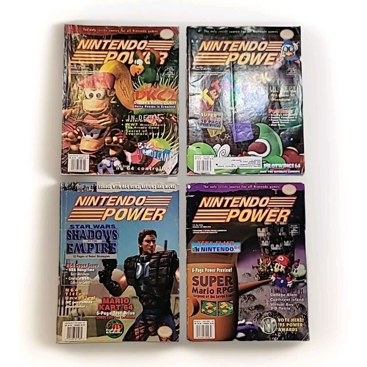 Nintendo Power Magazine Lot Vintage - Volume 79, 82, 87, 92 (No Posters)
