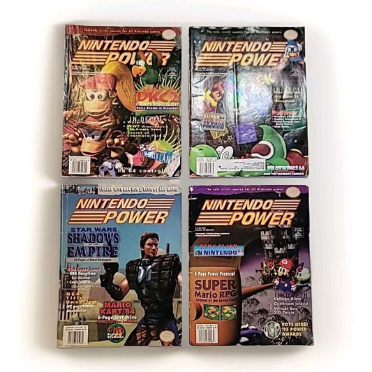 Nintendo Power Magazine Lot Vintage - Volume 79, 82, 87, 92 (No Posters)