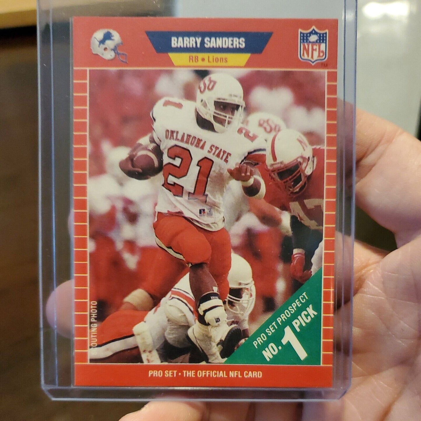 Barry Sanders 1989 Pro Set Rookie Card RC #494 Detroit Lions High Grade