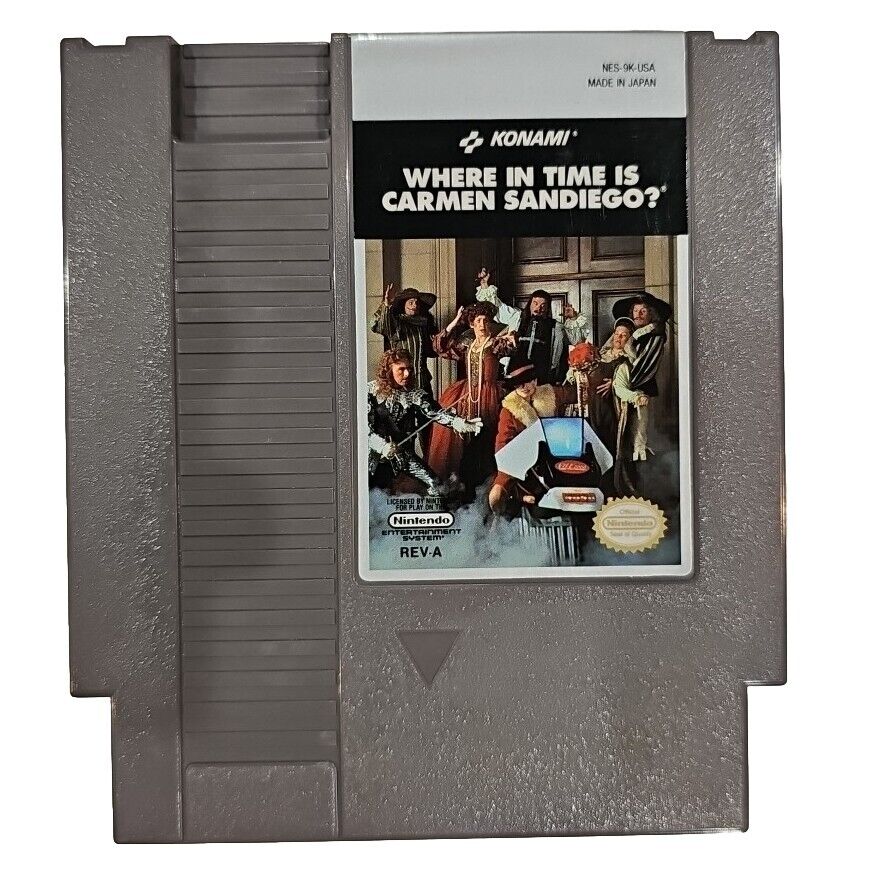 Where In Time Is Carmen Sandiego Authentic Nintendo NES Game - Tested & Working