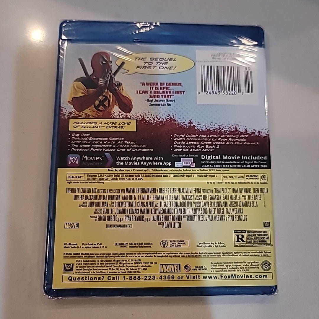 Deadpool 2 [New Blu-ray] With DVD
