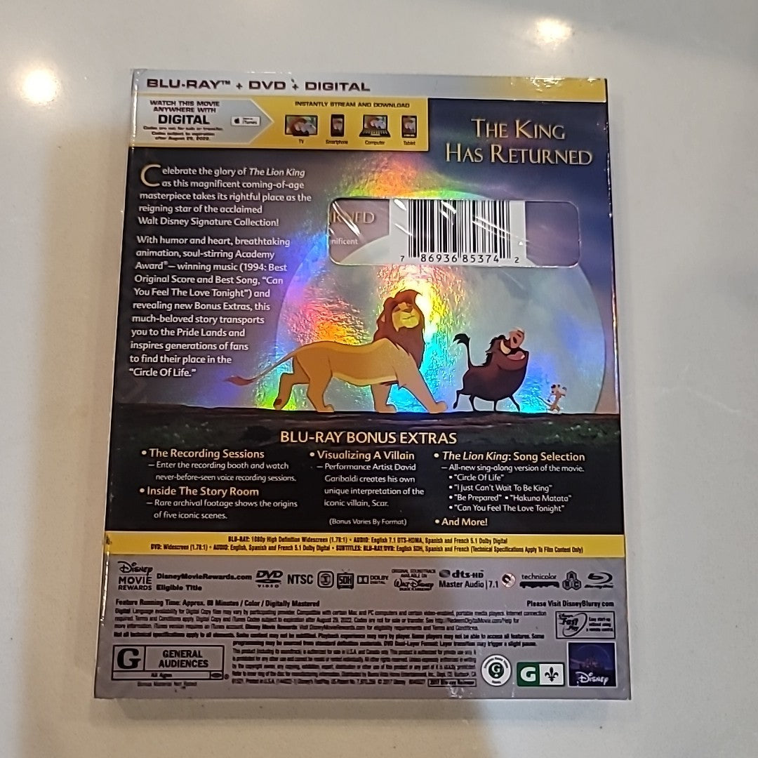 The Lion King (Blu-ray/DVD, Circle of Life Edition Disc + Digital Copy) SEALED!