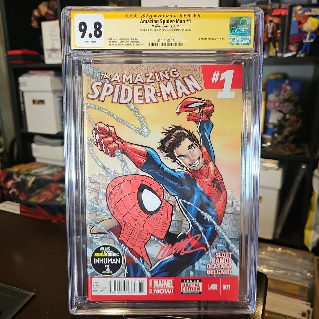 Amazing Spider-Man #1 Signature Series CGC 9.8 SIGNED REMARKED Humberto Ramos🔥