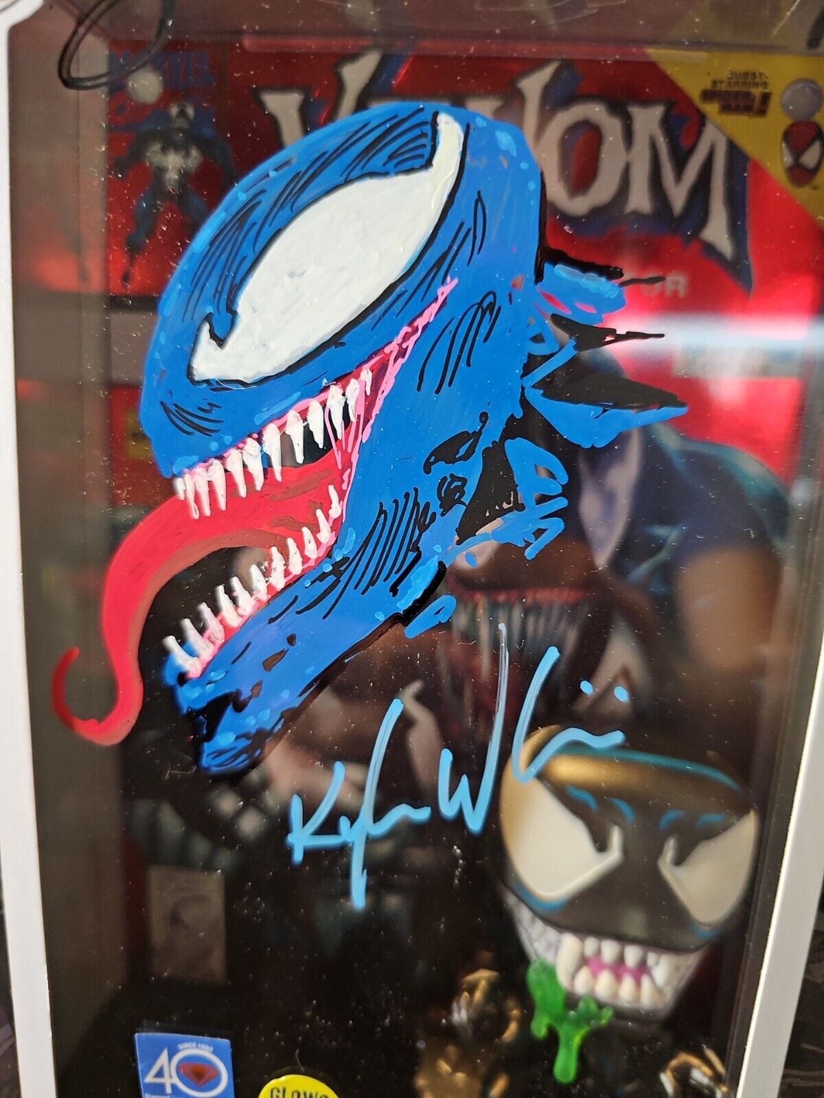 Marvel Venom Lethal Protector POP Comic DE LA ROSA KYLE WILLIS Sketch And AUTOS