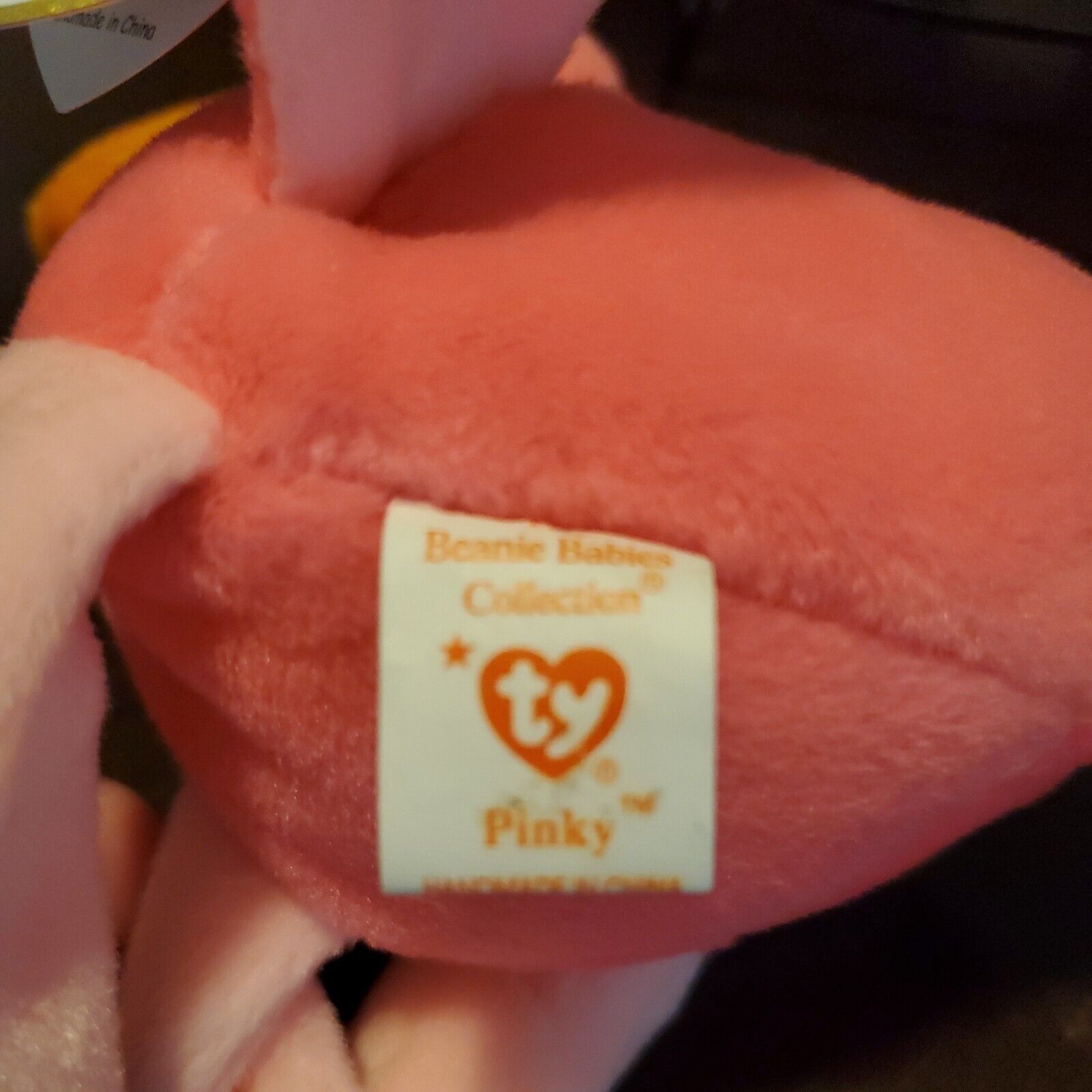 Original Ty Beanie Baby 'Pinky' the Flamingo 1995 D1