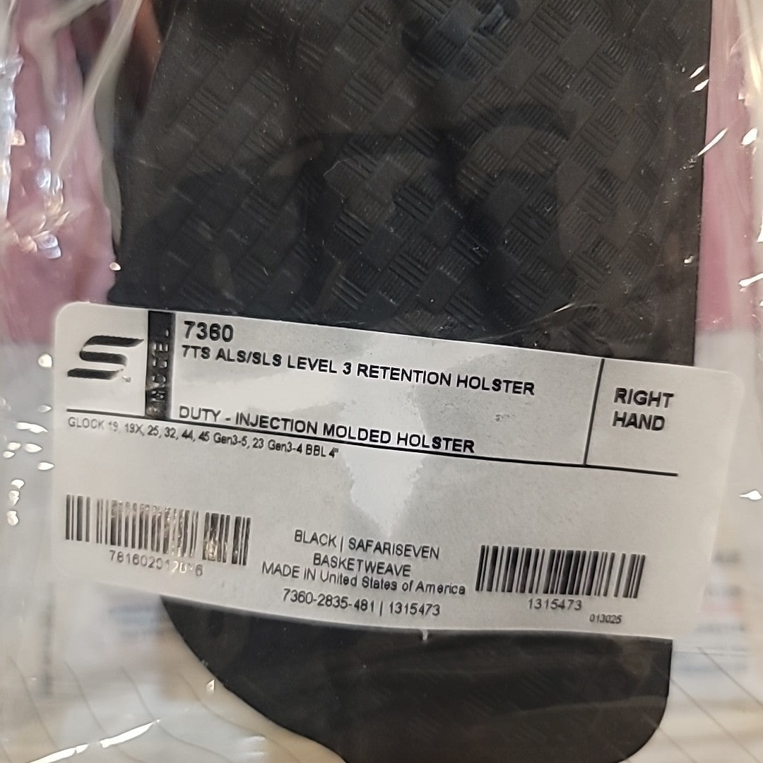 Safariland 7360 7TS ALS/SLS, Level III Retention Duty Injection Molded Holster