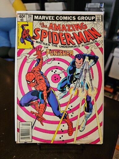 Amazing Spider-Man #201 VG Classic Punisher Spidy Cover Newsstand Marvel 1980