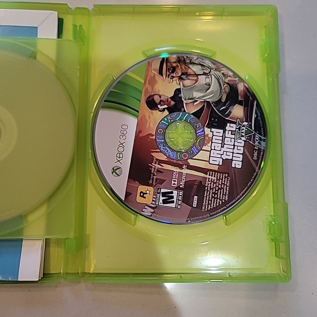 Grand Theft Auto 5 V (Xbox 360, 2013) Clean Tested Working w/ Map