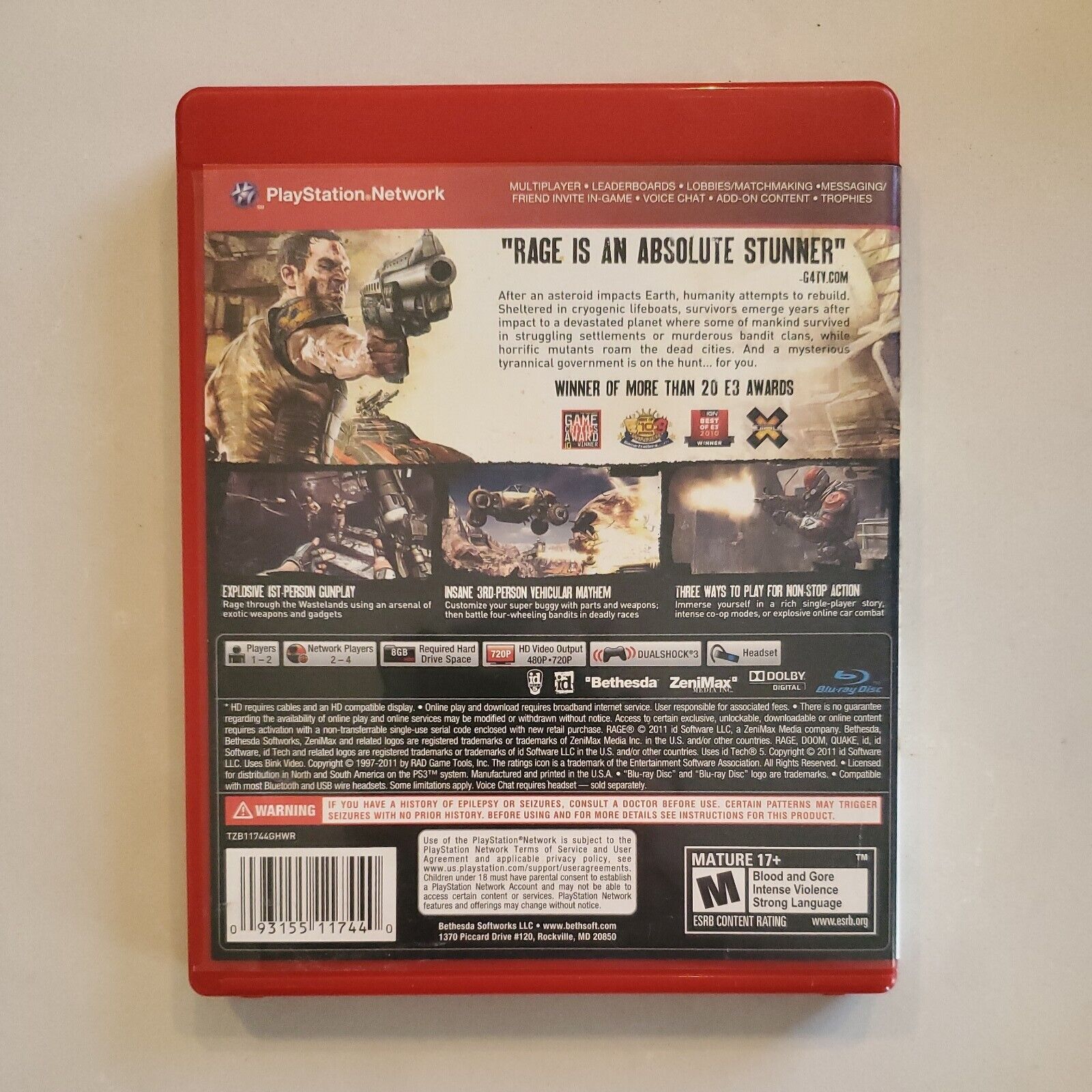 Rage Greatest Hits Sony PlayStation 3 PS3 Game Complete CIB With Manual