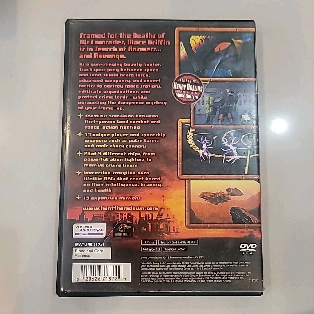 Mace Griffin Bounty Hunter (Sony Playstation 2 ps2) Complete Black Label Manual