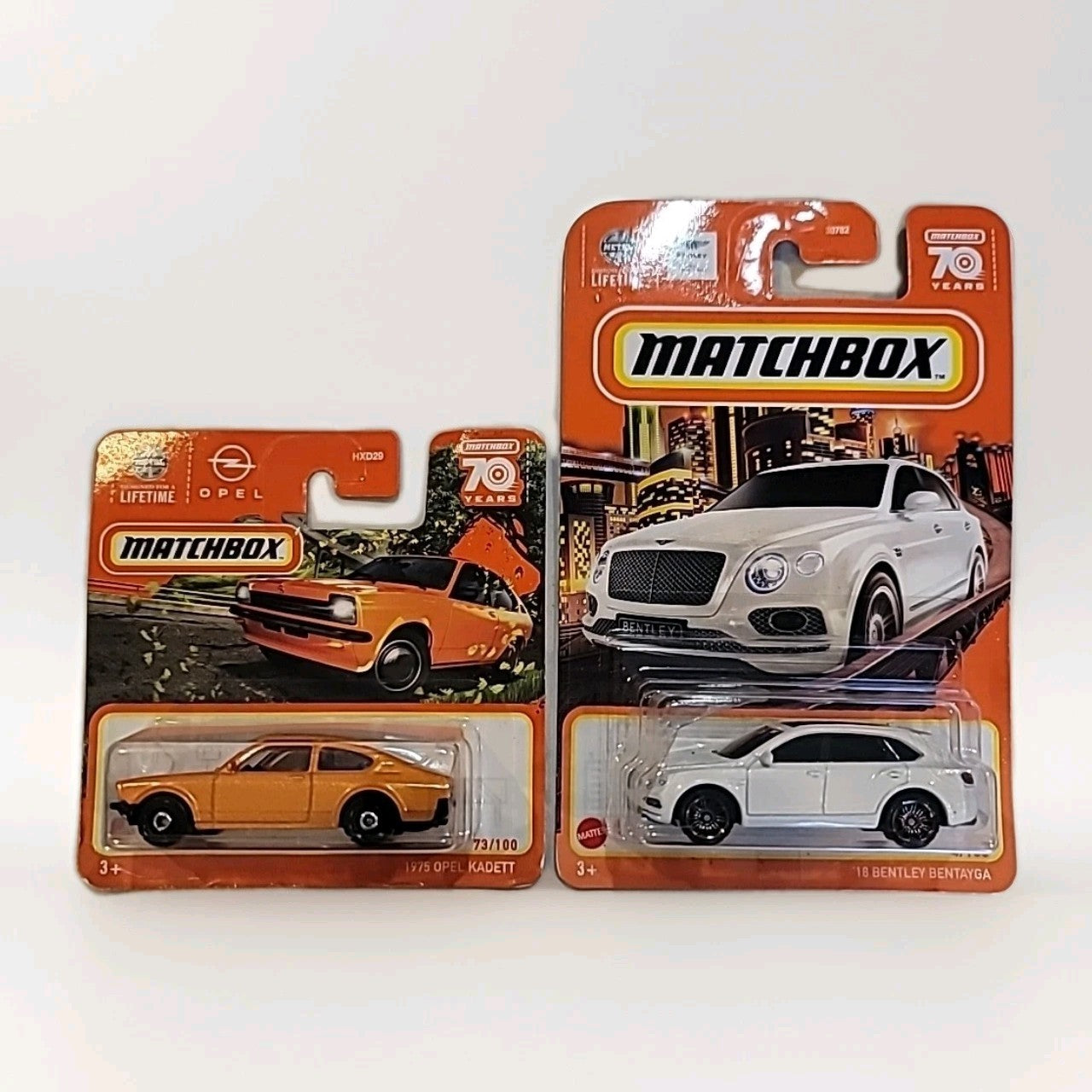 2 MATCHBOX Cars New '18 Bentley Bentayga & 1975 Opel Kadett