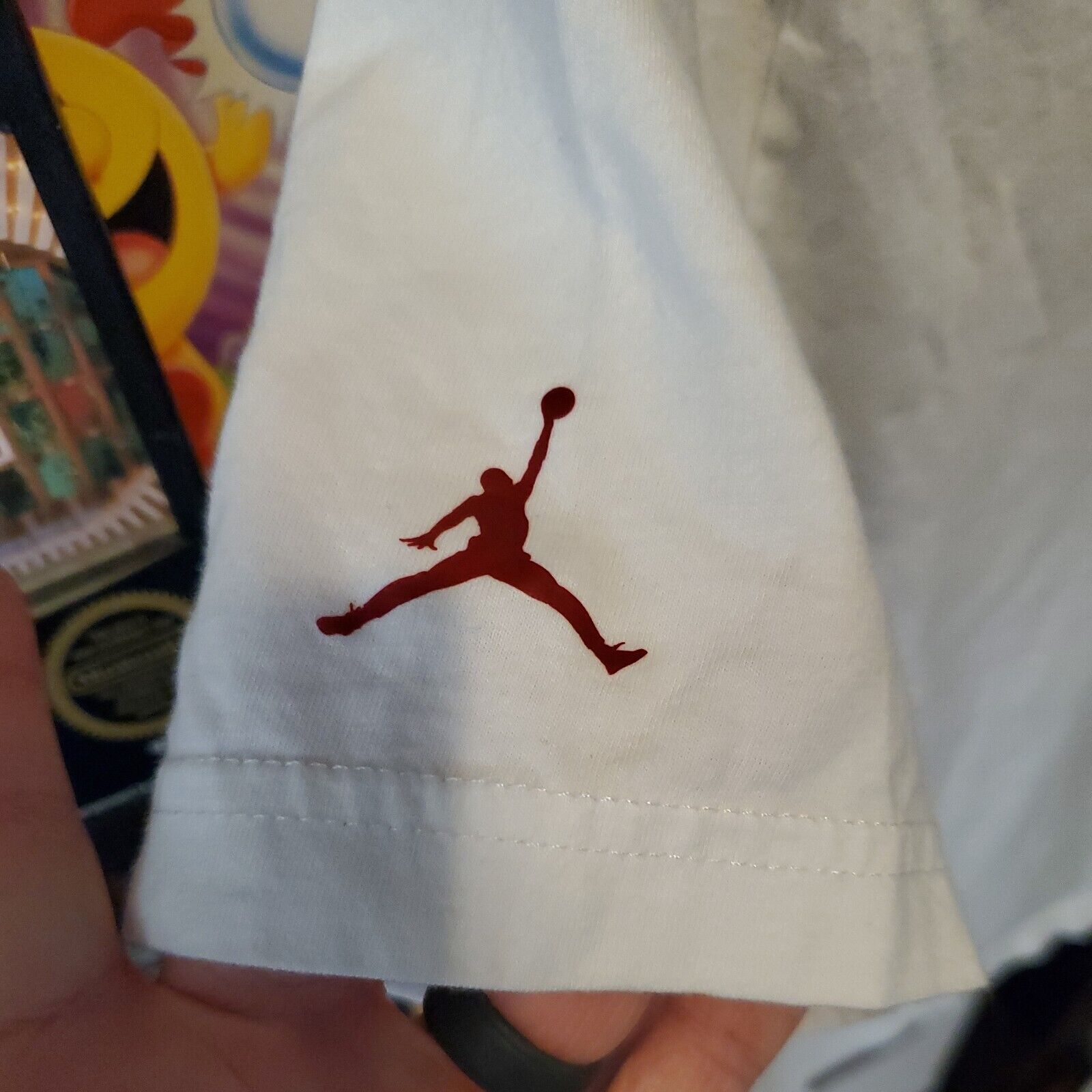 Air Jordan #23 Jumpman White Red Black T-Shirt Youth Size L C1