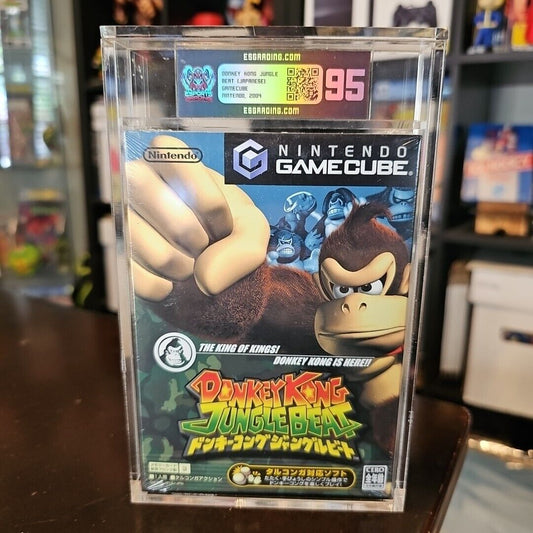 2004 Nintendo Gamecube Donkey Kong Jungle Beat Japanese Graded ES 95 NM+ 