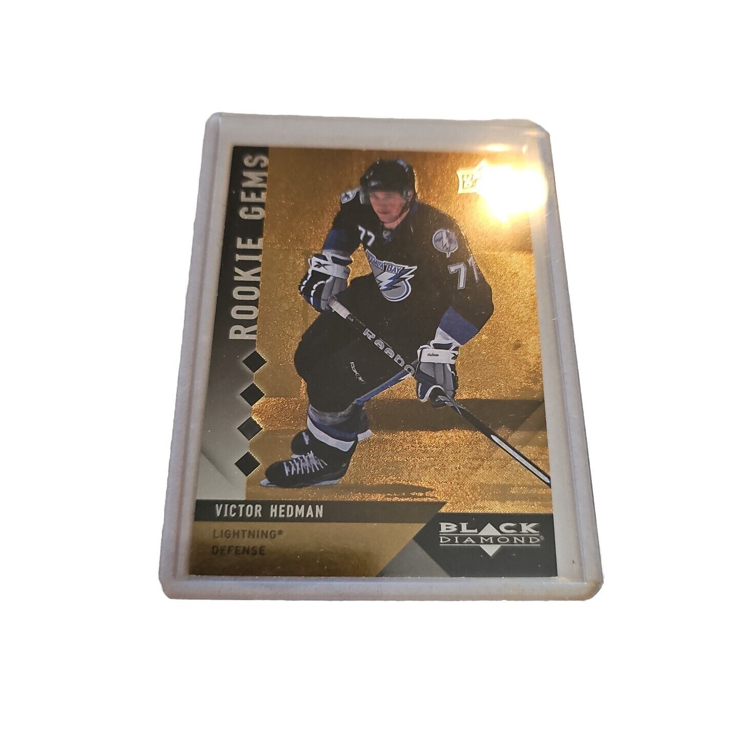 2009-10 UD Black Diamond Rookie Gems GOLD Victor Hedman 07/10 RC Quad Diamond