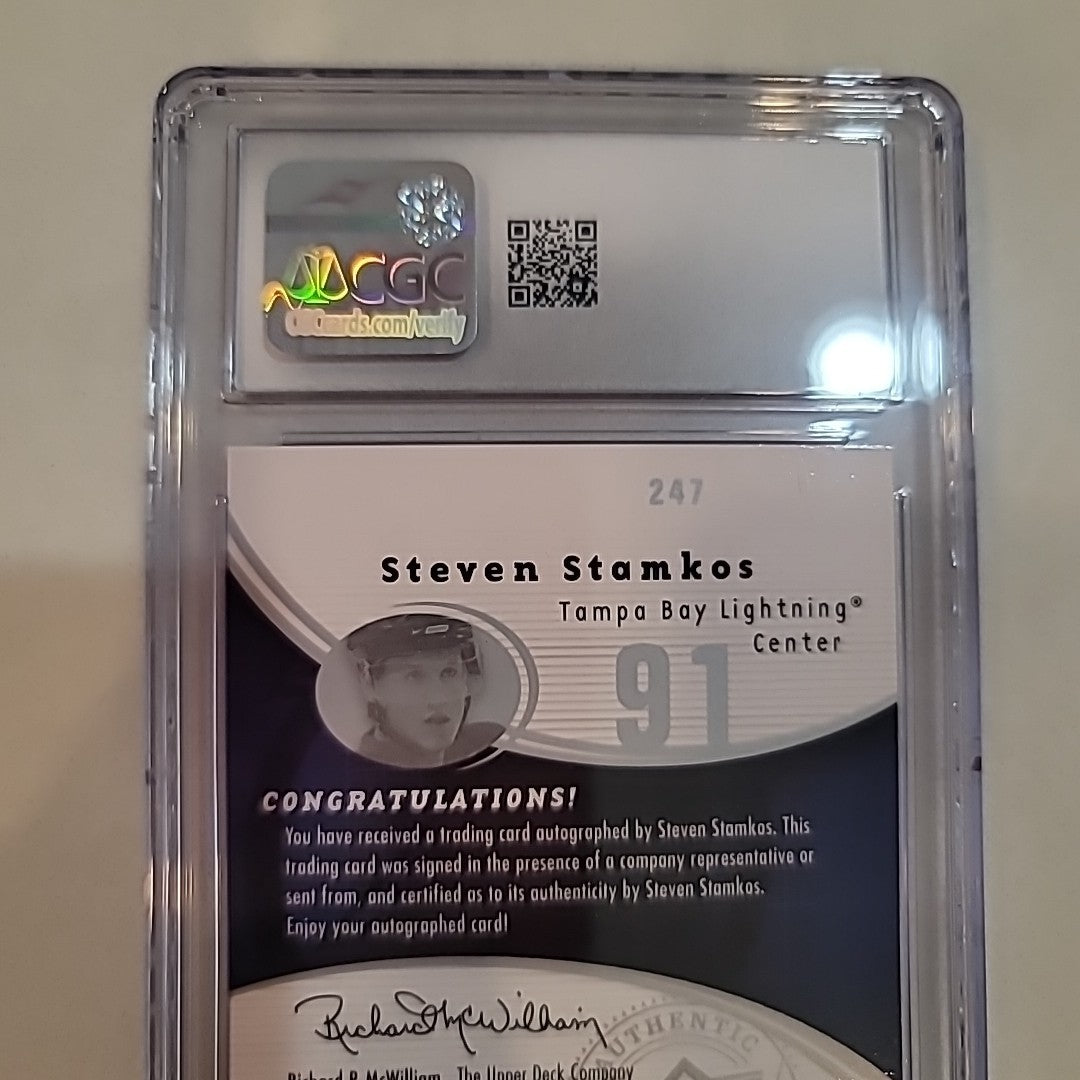 STEVEN STAMKOS 2008 SP AUTHENTIC ROOKIE FUTURE WATCH AUTO #247 Mint 9