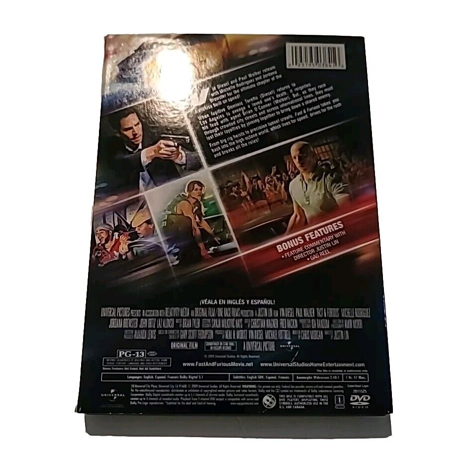 Fast & Furious (2009) Vin Diesel, Paul Walker DVD with Slip Cover 