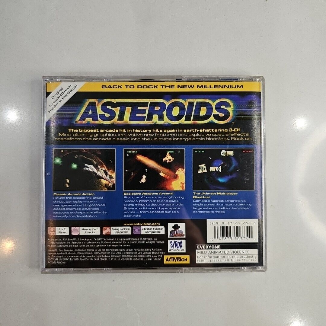 Asteroids (Sony PlayStation 1, 1998) PS1 - Complete - CIB